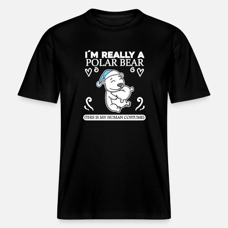 Eisbär -  RELAXED FIT Unisex Organic T-Shirt - Schwarz