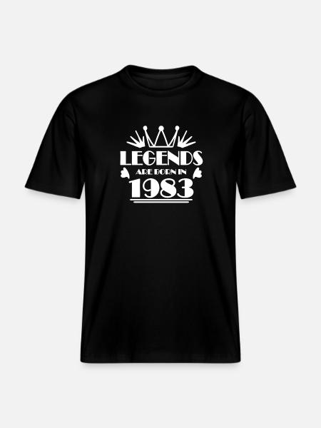 1983 - Born 1983 - RELAXED FIT Unisex Organic T-Shirt - black