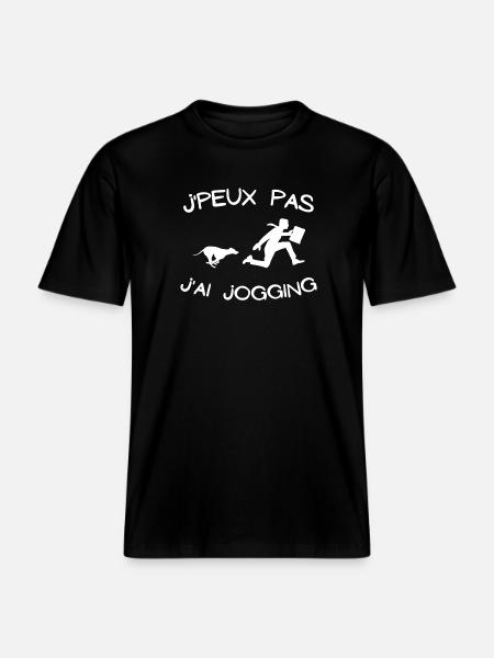 jogging, footing, running - T-shirt unisexe RELAXED FIT en coton bio - noir