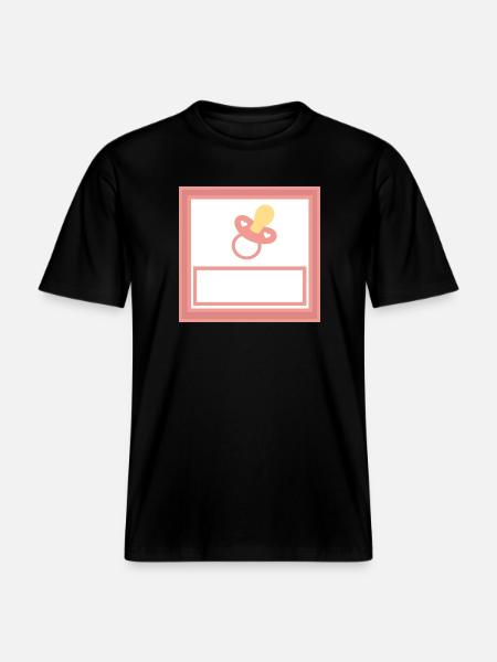 Personalize your own baby template -  RELAXED FIT Unisex Organic T-Shirt - black