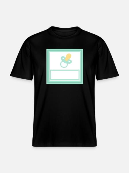Personalize your own baby template - RELAXED FIT Unisex Organic T-Shirt - black
