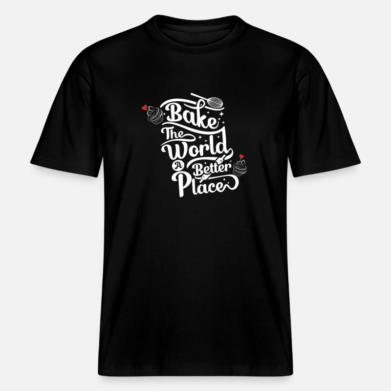 Cuire le monde mieux - Baking Lovers -  T-shirt unisexe RELAXED FIT en coton bio - noir