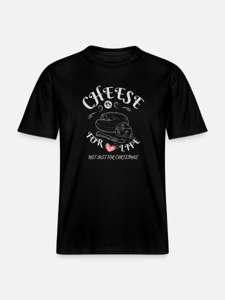 Le fromage, c’est pour la vie - Cheese Lovers Apparel -  T-shirt unisexe RELAXED FIT en coton bio - noir