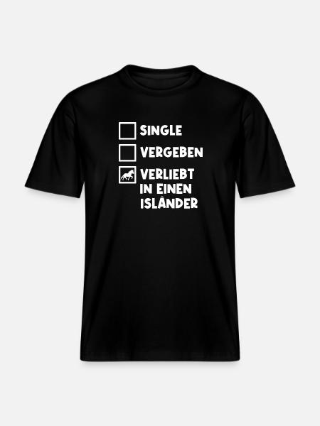 Islandpferde Pferdeliebe Statement Pferdenarr - RELAXED FIT Unisex Organic T-Shirt - Schwarz