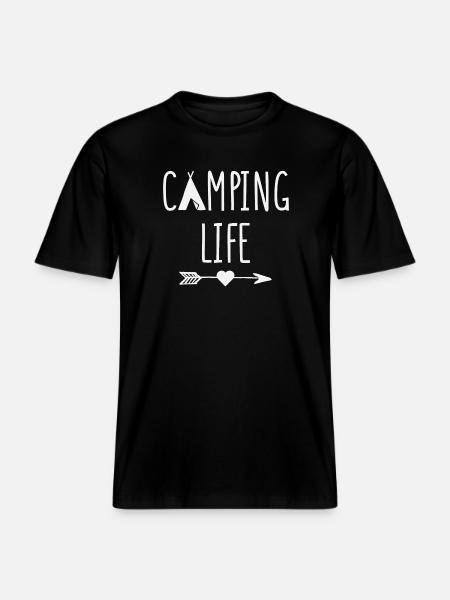 Camping Life - RELAXED FIT Unisex Organic T-Shirt - black