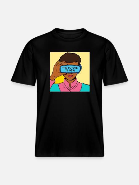L’avenir, c’est Real VR Vision -  T-shirt unisexe RELAXED FIT en coton bio - noir