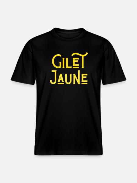 manifestation, crise financière -  T-shirt unisexe RELAXED FIT en coton bio - noir