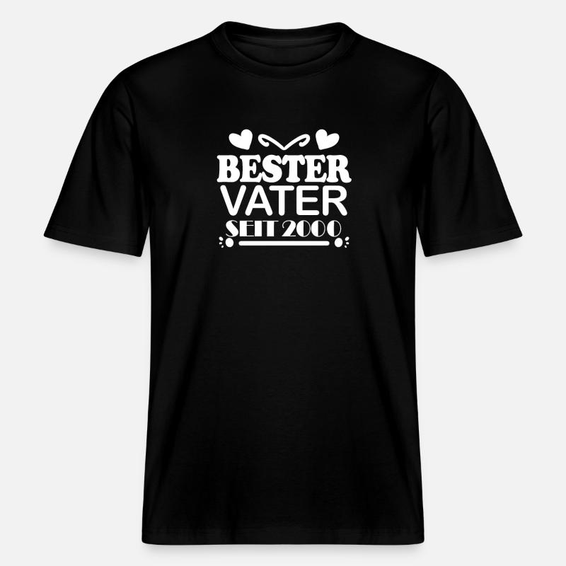 Bester Vater seit 2000 - RELAXED FIT Unisex Organic T-Shirt - Schwarz