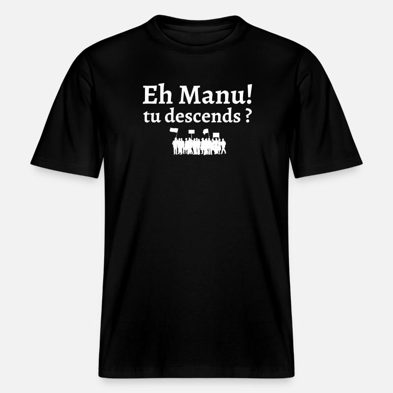 réforme des retraites, retraite, retraites -  T-shirt unisexe RELAXED FIT en coton bio - noir