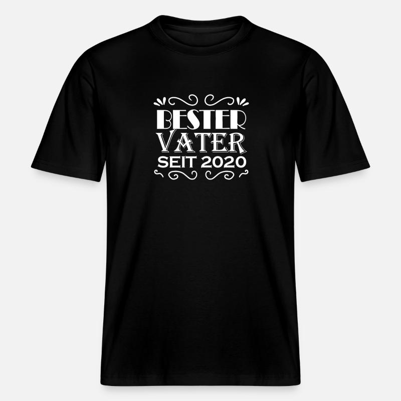 Bester Vater seit 2020 -  RELAXED FIT Unisex Organic T-Shirt - Schwarz