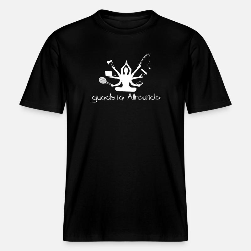 guadsta Allrounda - meilleur polyvalent, dialecte - T-shirt unisexe RELAXED FIT en coton bio - noir