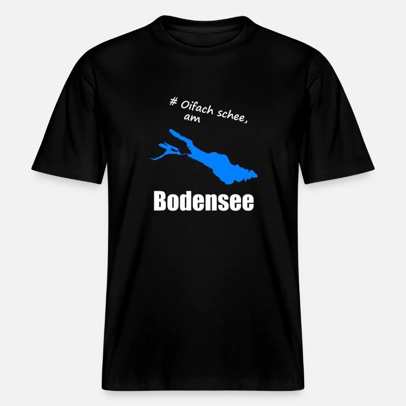 # Oifach schee, am Bodensee -  RELAXED FIT Unisex Organic T-Shirt - Schwarz