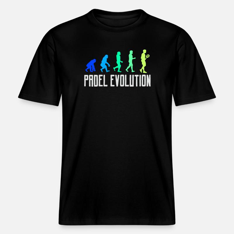 Spieler Evolution Padel Padelspiel Statement -  RELAXED FIT Unisex Organic T-Shirt - Schwarz