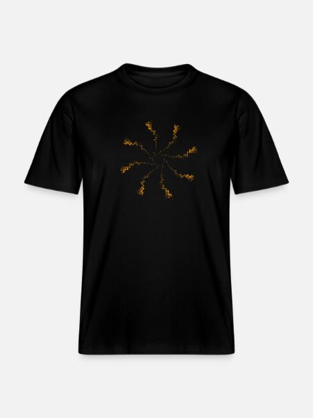 Firework pixel | gekreiseltes Windrad -  RELAXED FIT Unisex Organic T-Shirt - Schwarz