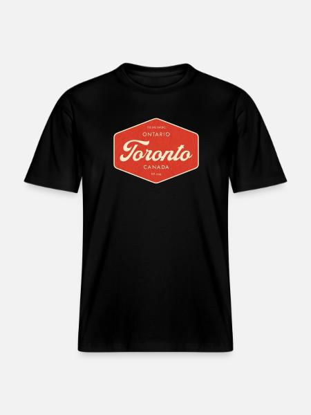 Toronto Retro Sign - RELAXED FIT Unisex Organic T-Shirt - black