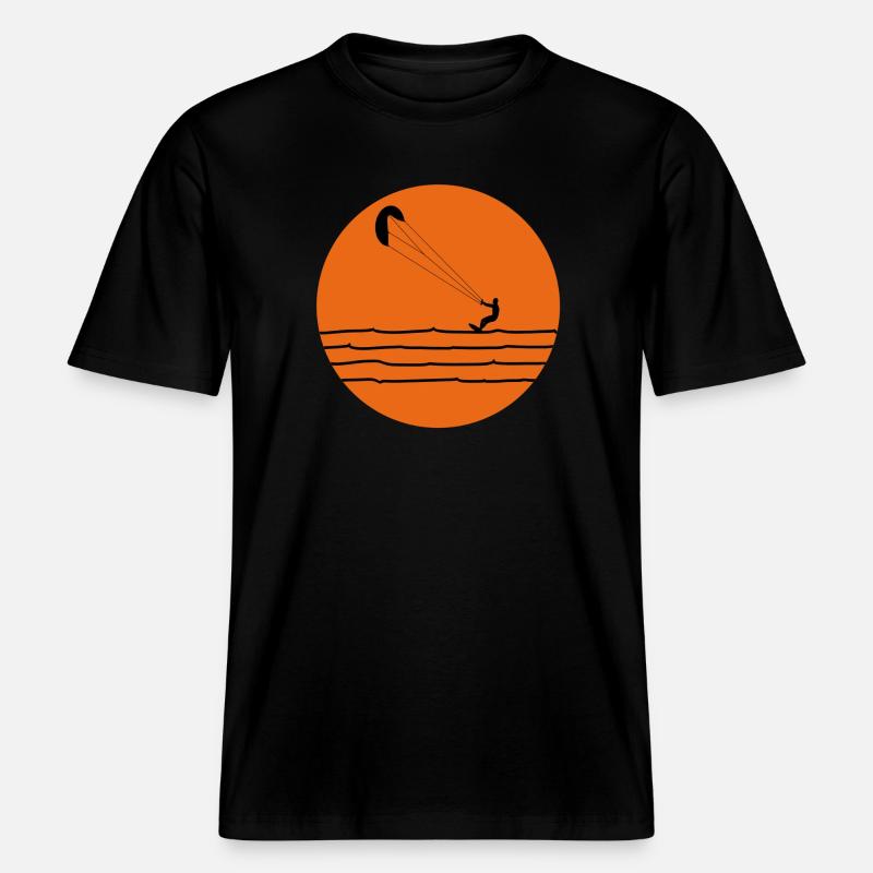 Kitesurfing -  RELAXED FIT Unisex Organic T-Shirt - black