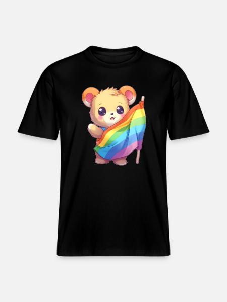 Love is a Bear Necessity -  RELAXED FIT Unisex Organic T-Shirt - black