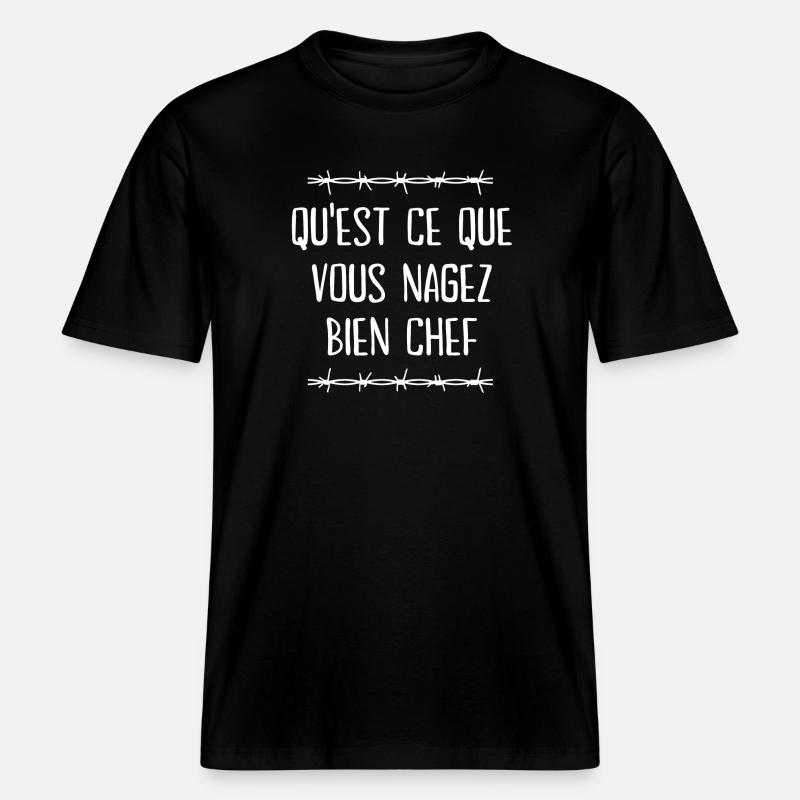 la septième compagnie, la 7ème compagnie -  T-shirt unisexe RELAXED FIT en coton bio - noir