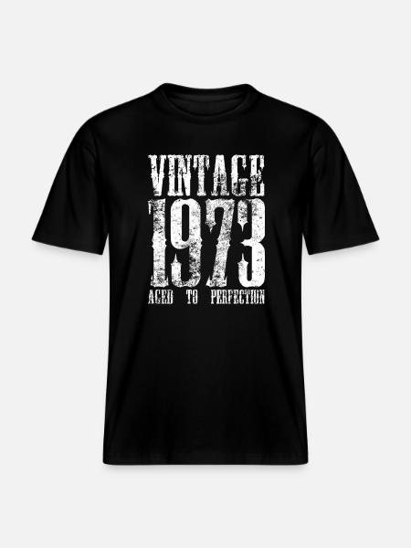 Retro-Typografie von 1973 -  RELAXED FIT Unisex Organic T-Shirt - Schwarz
