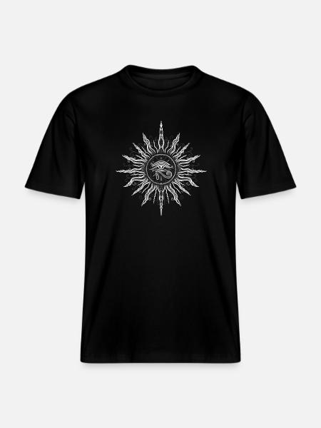 Sun, Summer, Horus' Eye -  RELAXED FIT Unisex Organic T-Shirt - black