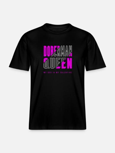Reine Doberman -  T-shirt unisexe RELAXED FIT en coton bio - noir