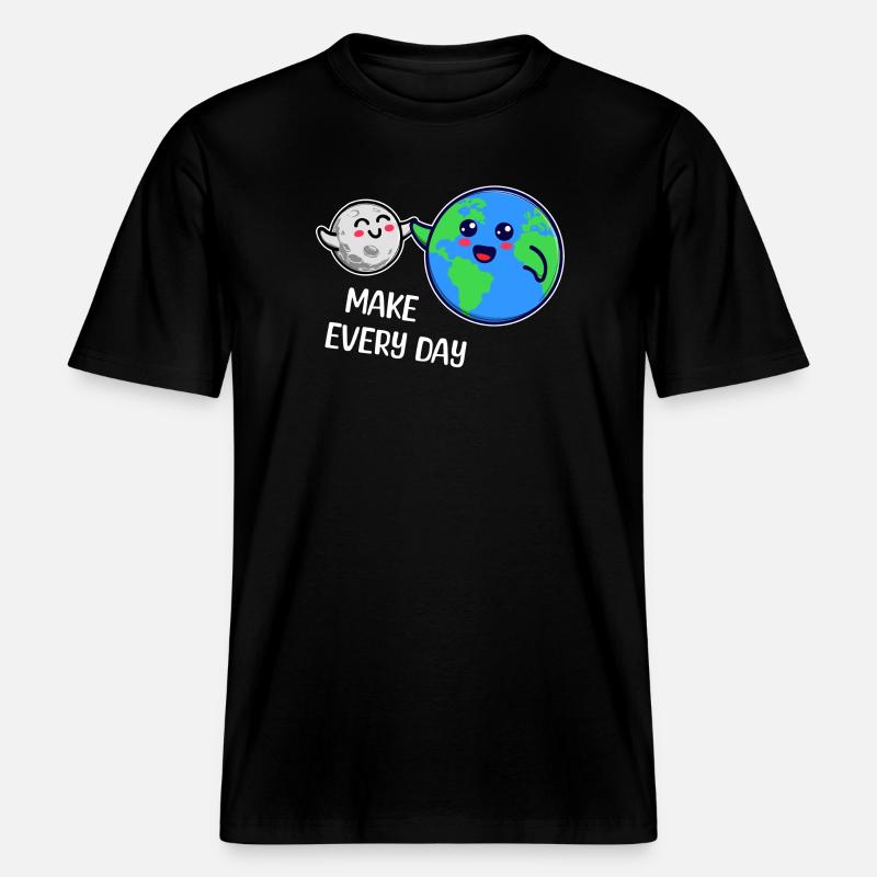 Mutter Erde Statement Umweltfreundlich Umwelt -  RELAXED FIT Unisex Organic T-Shirt - Schwarz