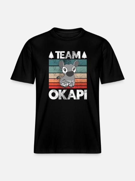 Okapi das Juwel des Dschungels - RELAXED FIT Unisex Organic T-Shirt - Schwarz