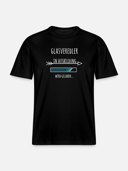 Glasveredler Ausbildung Beruf Geschenk -  RELAXED FIT Unisex Organic T-Shirt - Schwarz