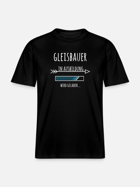 Gleisbauer Ausbildung Beruf Geschenk - RELAXED FIT Unisex Organic T-Shirt - Schwarz