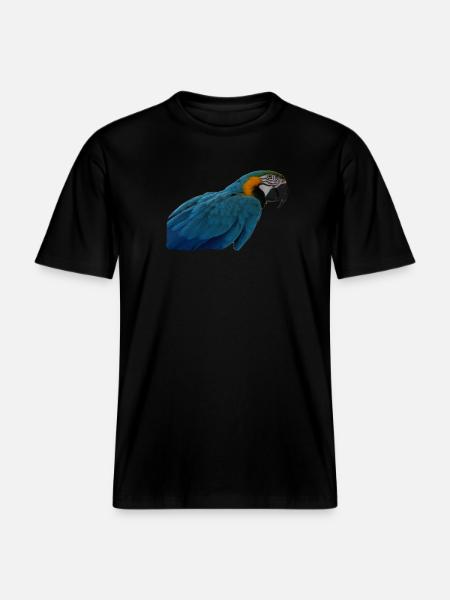 Parrots Bird T-shirt Gift - RELAXED FIT Unisex Organic T-Shirt - black