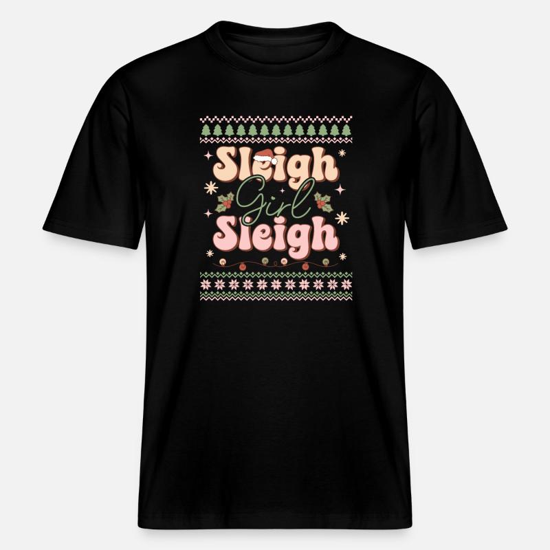 Pull de Noël moche -  T-shirt unisexe RELAXED FIT en coton bio - noir