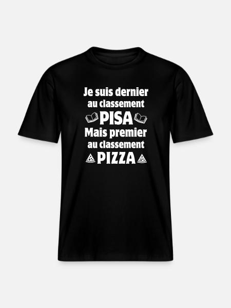 école, écolier, classement Pisa -  T-shirt unisexe RELAXED FIT en coton bio - noir