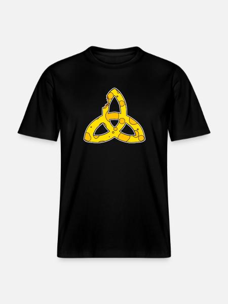 Celtic Symbol Triqueta Symbol - RELAXED FIT Unisex Organic T-Shirt - black