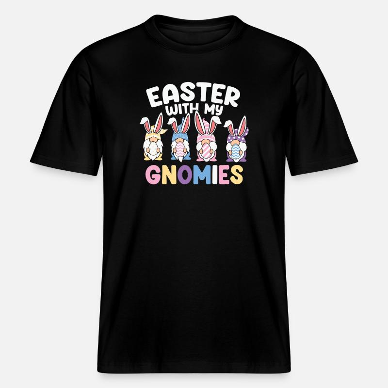 Easter, Happy Easter, Chocolate Egg -  RELAXED FIT Unisex Organic T-Shirt - black