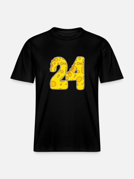 24 ans Lustig Käse - T-shirt unisexe RELAXED FIT en coton bio - noir