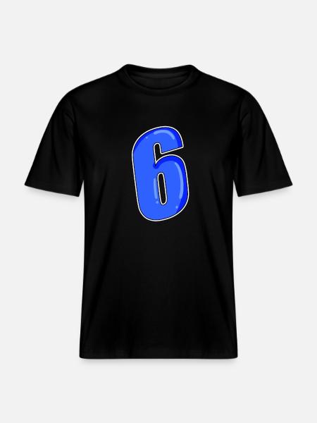Numéro 6 Numéro -  T-shirt unisexe RELAXED FIT en coton bio - noir