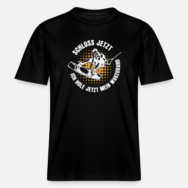 Stunt Wakeboard Surfboard Kitesurfer Statement - RELAXED FIT Unisex Organic T-Shirt - Schwarz
