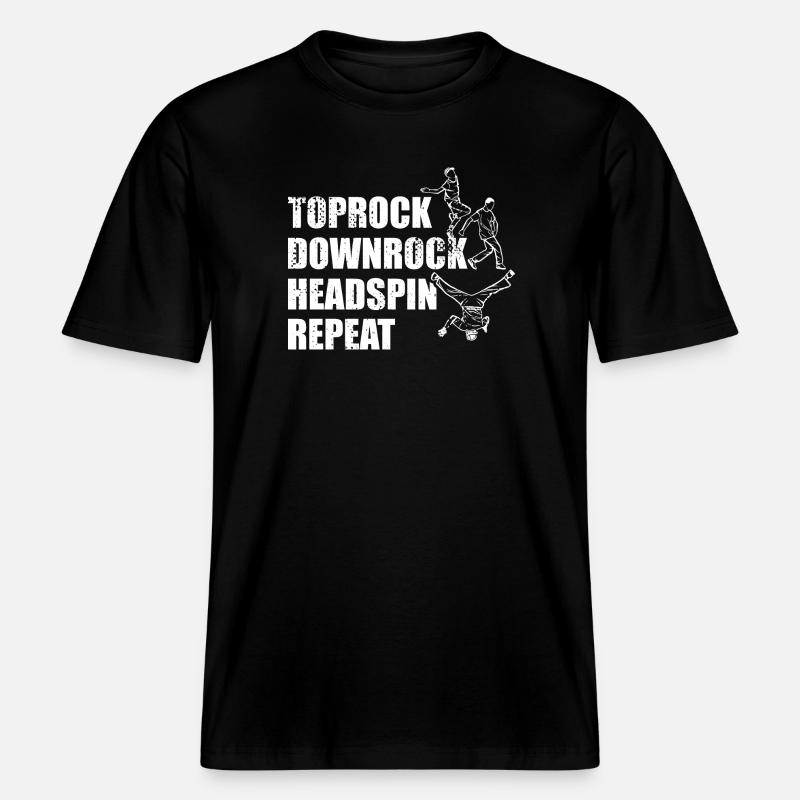 Breakdance Techniken -  RELAXED FIT Unisex Organic T-Shirt - Schwarz