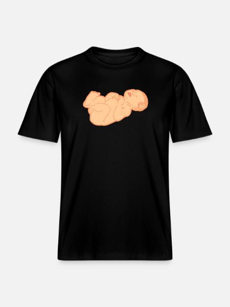Nouveau-né, teint clair - T-shirt unisexe RELAXED FIT en coton bio - noir