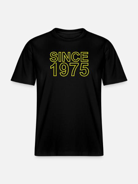 Since 1975 - RELAXED FIT Unisex Organic T-Shirt - Schwarz
