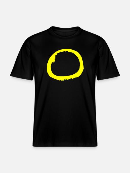 Buchstabe O - RELAXED FIT Unisex Organic T-Shirt - Schwarz