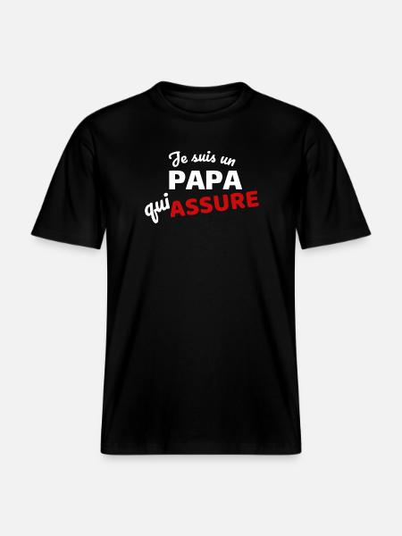 I'm a dad who makes sure -  RELAXED FIT Unisex Organic T-Shirt - black