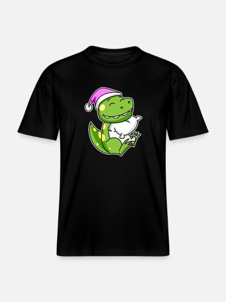 Dinosaur Tired Sleeping Sleeping Girl -  RELAXED FIT Unisex Organic T-Shirt - black