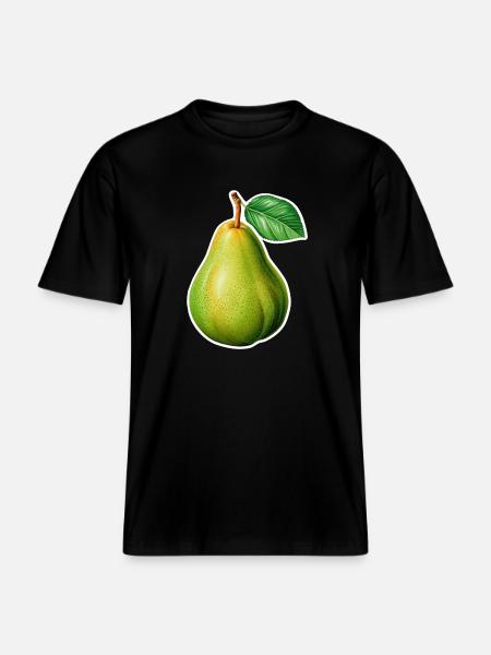 Illustrazione di pere – Stile da giardino vintage -  Maglietta ecologica Unisex RELAXED FIT - nero