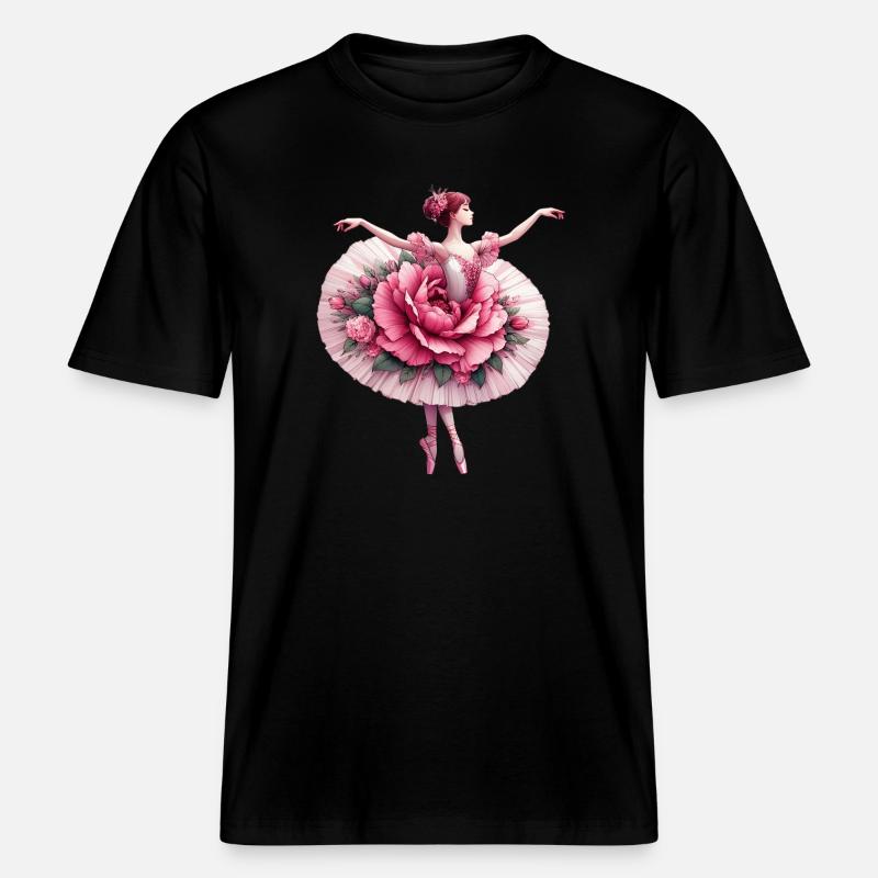Danseuse de ballet avec tutu -  T-shirt unisexe RELAXED FIT en coton bio - noir