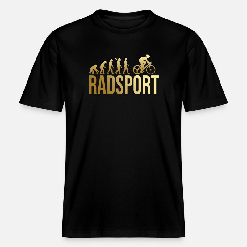 Evolution Radsport -  RELAXED FIT Unisex Organic T-Shirt - Schwarz