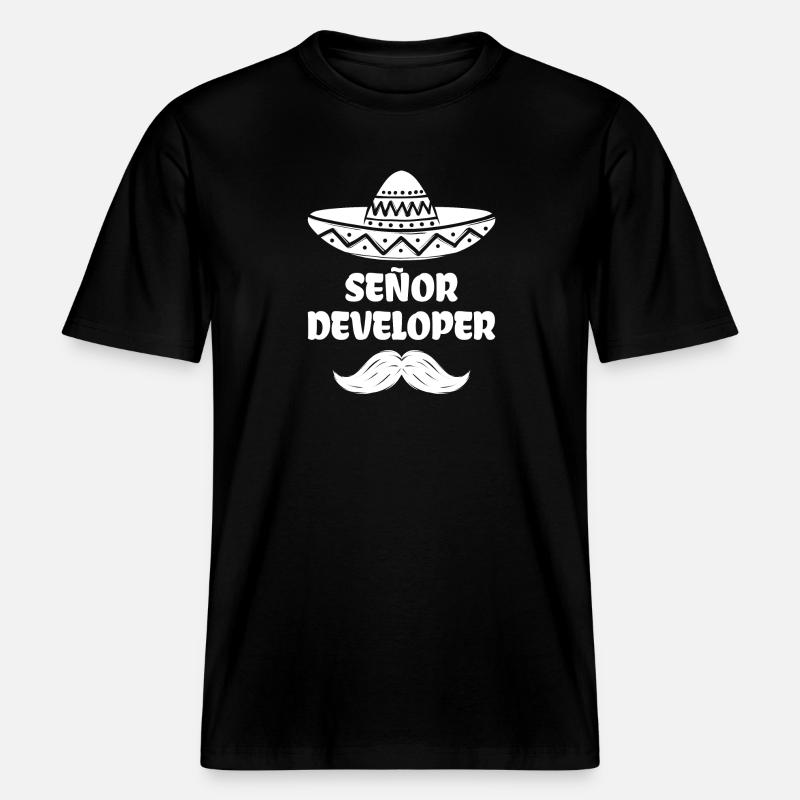 Déclaration du développeur Code Informatique Geek Scripting -  T-shirt unisexe RELAXED FIT en coton bio - noir