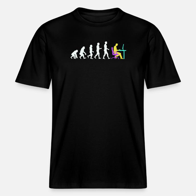 Développeur Evolution Computergeek Open Source -  T-shirt unisexe RELAXED FIT en coton bio - noir