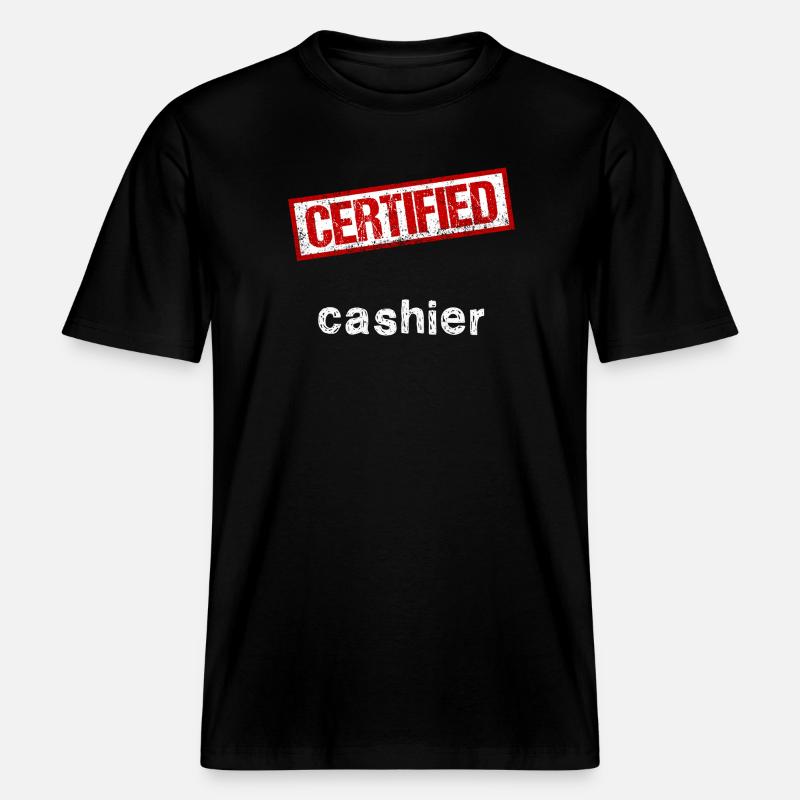 Caissier -  T-shirt unisexe RELAXED FIT en coton bio - noir