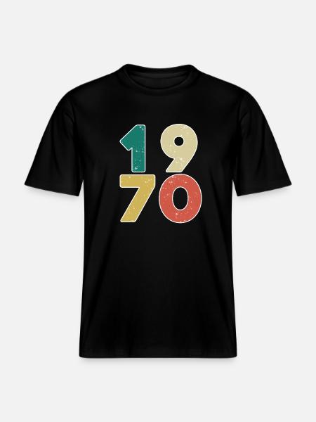 1970 - Born 1970 - Built in 1970 -  RELAXED FIT Unisex Organic T-Shirt - black
